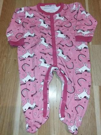 Růžový overal s poníky 68, 68