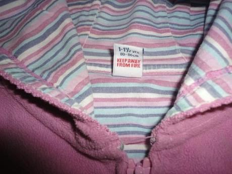 Slabší fleec mikina tu, vel. 1-1,5 roku, tu,80