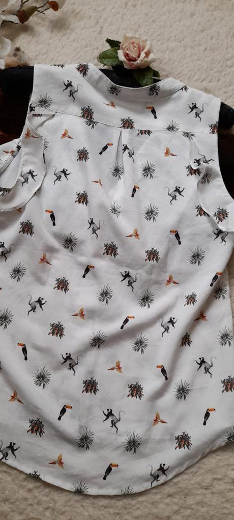 H&m letní halenka s opičkami a tukany, h&m,s