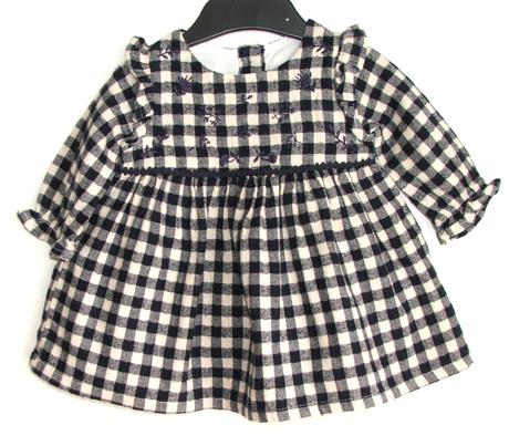 P190 flanelové béžovo černé šaty vel. 62, matalan,62