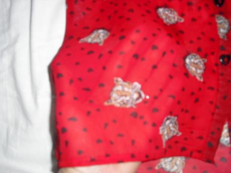 Luxusní červená košile s tygrama, young dimension,134