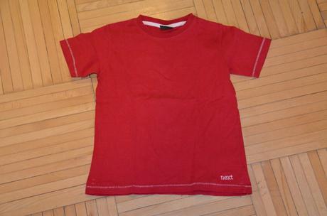 Triko červené next vel. 110 cm (4-5 let) kr. rukáv, next,110