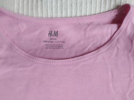 Růžové tričko h&m, 134/140, h&m,134