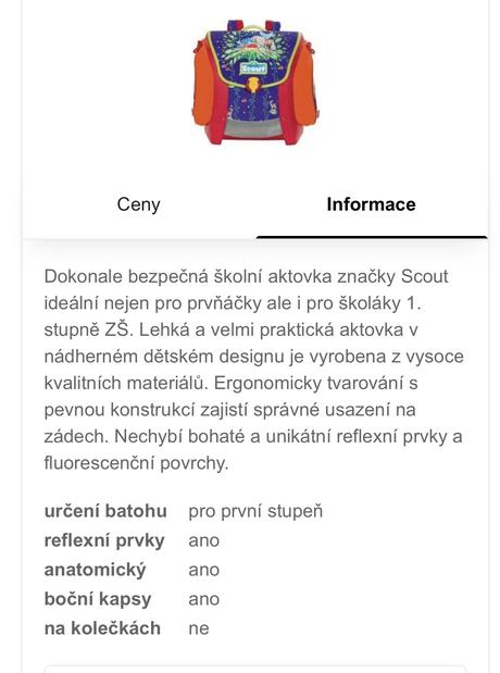 Školní aktovka scout 1-4 třída velká sada,