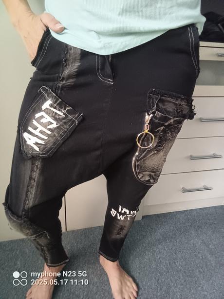 Baggy-nasrávačky-harémky "fashion" vel."s", s