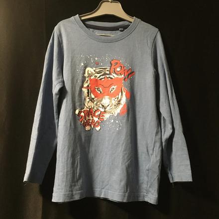 Vel. 110 modré triko s tygrem, 110