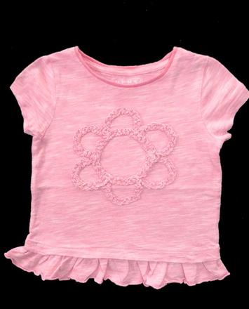 Bavlněné tričko s kytičkou vel.98, nutmeg,98