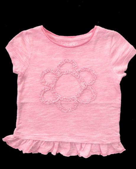 Bavlněné tričko s kytičkou vel.98, nutmeg,98