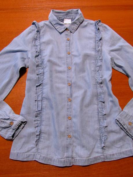 Dívčí džínová košile vel 146-152, f&f,152