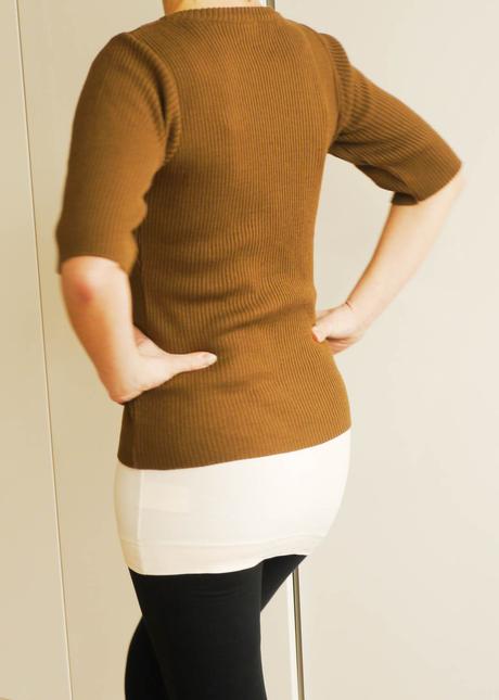 Hnedy svetrik s kratkym rukavem 3 suisses 34/36, 34