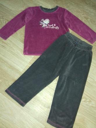 Teplé sametové pyžamo, lupilu,98