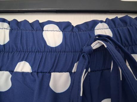 Široké letní modrobílé kalhoty vel. l-xl - n.o.v.é, l / xl