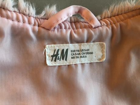 Vestička kožešina růžová vel.116,5-6let bolerko hm, h&m,116