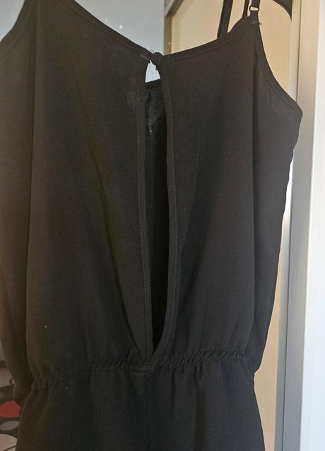 Luxusní letní černý overal h&m vel. xs, h&m,xs