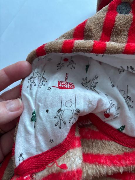 Overálek vánoční huňatý - v.3/6 měs., 68