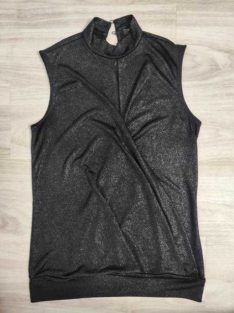 Černo stříbrný top orsay m/l, orsay,l