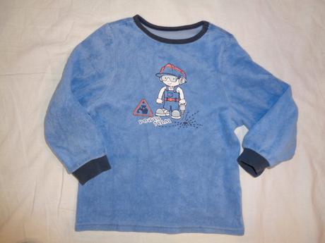 Krásná sametová mikina s bořkem stavitelem 110/116, tcm,110