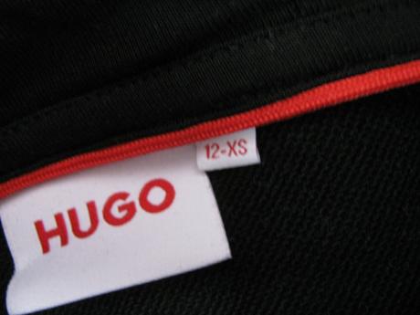 Dětská bavlněná mikina s kapucí hugo, 152