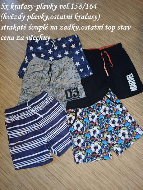 5ks plavky+kraťasy set vel.158-164, 158