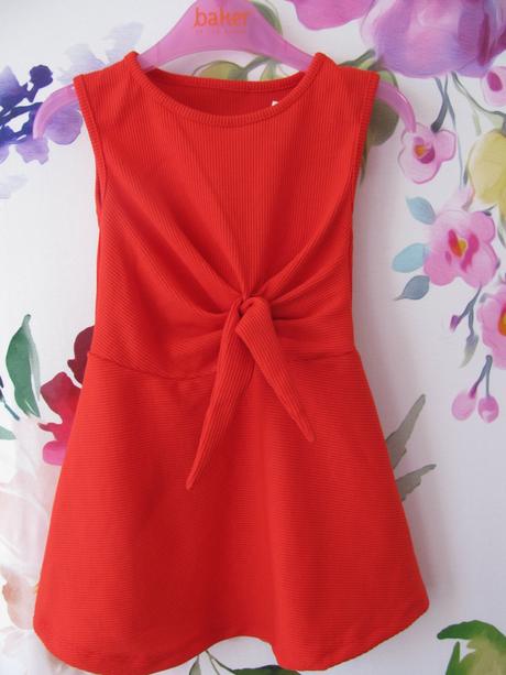 Červené letní elastické šaty v.86/92, 86