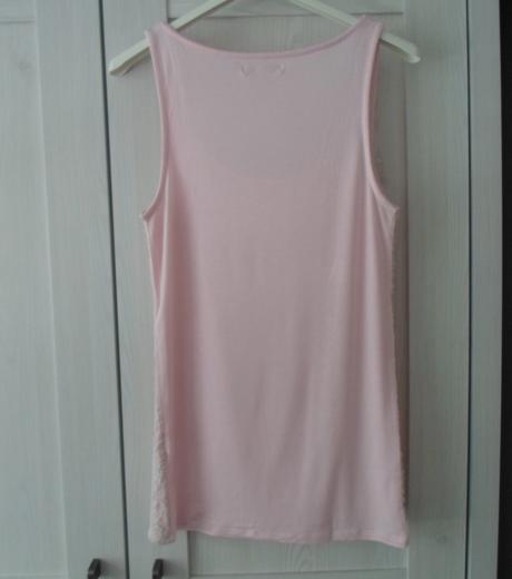 Růžové krajkové tričko tílko top amisu, amisu,s