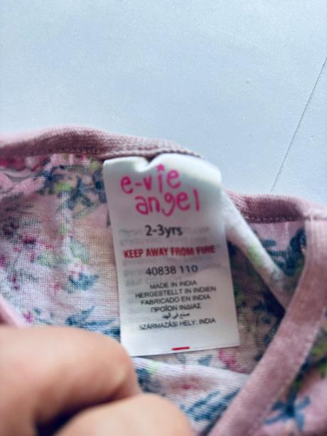 Ob/ krasné růžové šaty s květy - v.2/3 roky, evie angel,98