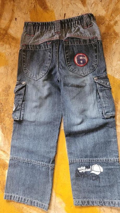 Džíny, kalhoty a 2x tričko, 122–134