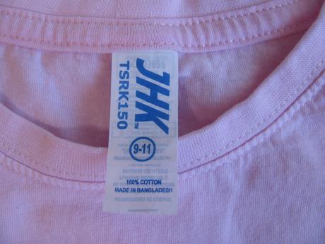 Růžové bavlněné tričko s pajetkami, 146