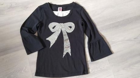 Top/ tunika triko s aplikací mašle flitry c&a 146, c&a,146