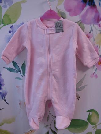 Luxusní hebké,teplé růžové dupačky se srdíčky, matalan,68