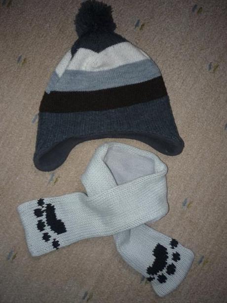 Pletená čepice+tlapičková šála vel 2-4roky esprit, esprit,80