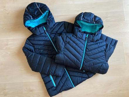 Zimní bundy vel. 140 pro dvojčata, 140