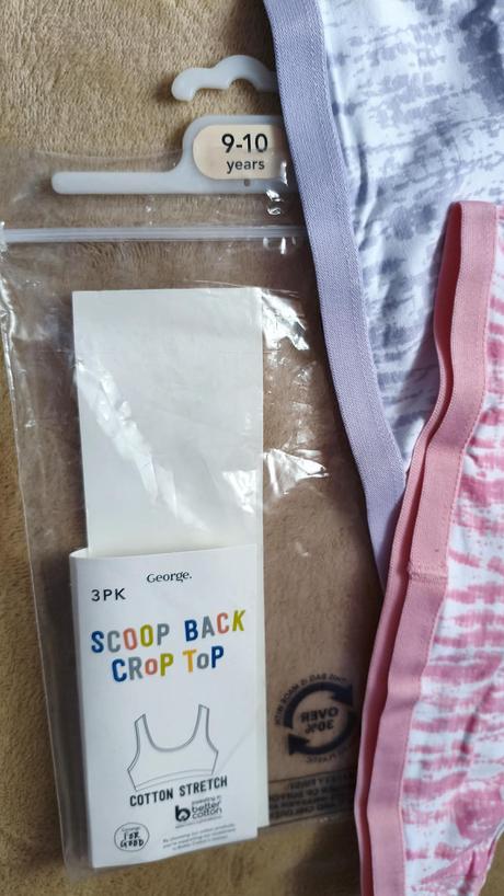 Crop top 134/140 lambadová podrsenka 2ks, george,134 / 140