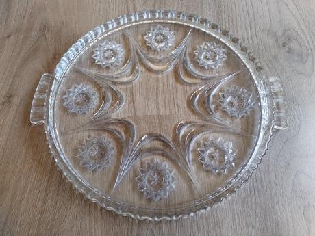 Skleněný podnos zdobený, 