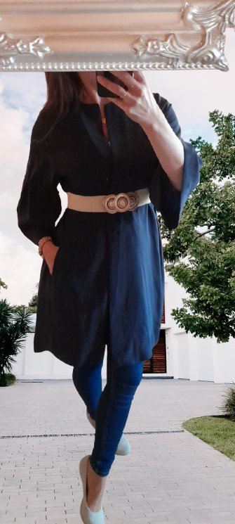 Elegantní dlouhý kabátek s kapsami, h&m,s