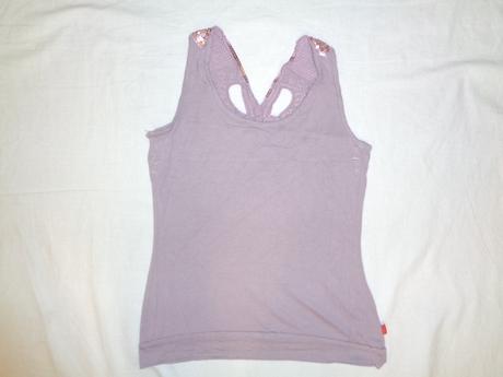 Luxusní fialkový top -vzadu flitrový motýl 152/158, 152