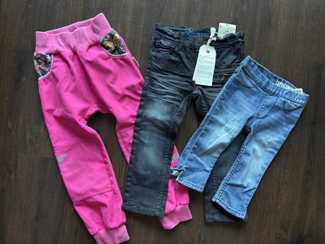 Softshellky, nové rifle 98, capri h&m, h&m,98