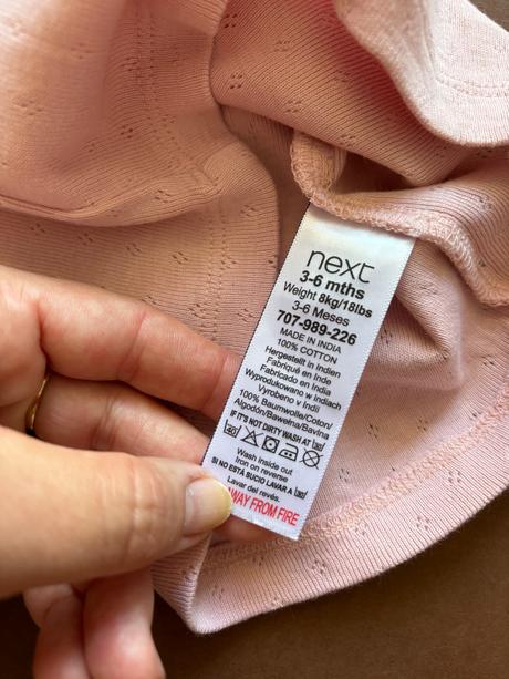 Triko růžové s volánky - v. 3/6 měs, next,68