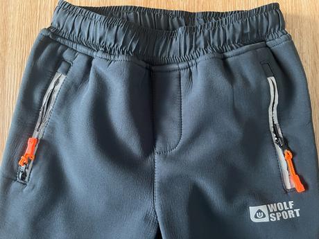 Zateplené softshell kalhoty - wolf, vel. 116, wolf,116