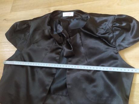 Černé saténové bolerko, orsay,40