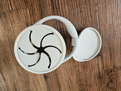 Šedý skládací silikonový hrnek na svačinu panda, 