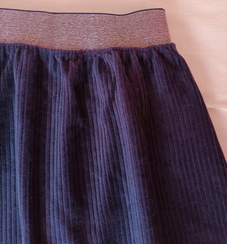 Tmavě modrá manšestrová sukně, kik,146