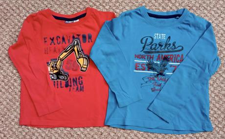 Dvě trička lupilu s dlouhým rukávem - cena za obě, lupilu,110