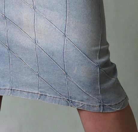 Světlá ultraúzká džínová sukně xs, xs