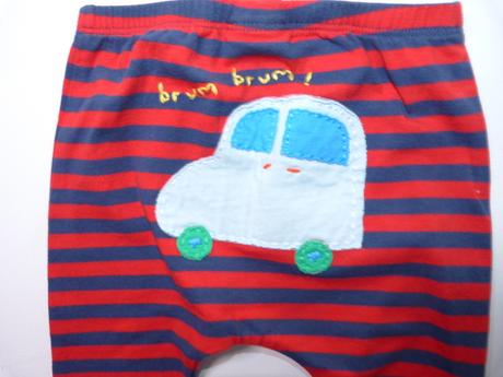 Bavlněné kalhoty s autíčkem na zadečku vel. 74, next,74
