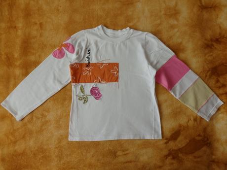 Originální bílé tričko s barevnými prvky, 128