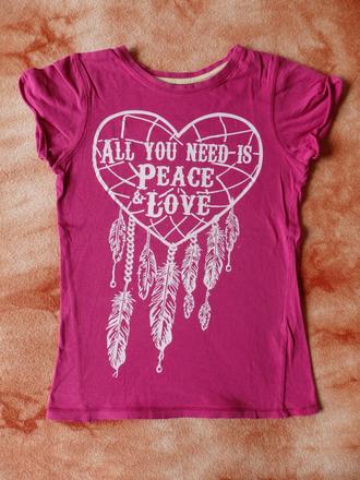 Růžové tričko, primark,140