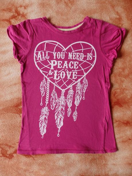 Růžové tričko, primark,140