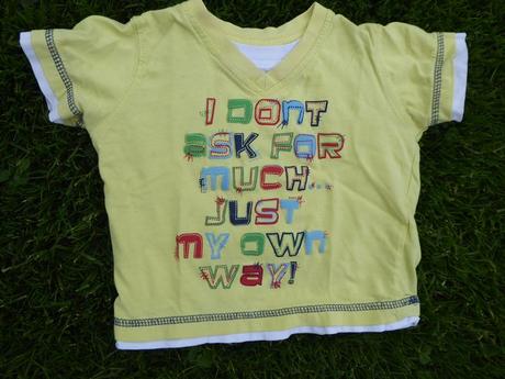 Žluté bavlněné tričko 9-12měs., george,80