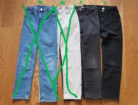Džíny černé h&m, 152 - 2 kusy, h&m,152
